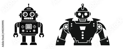 two robots in action