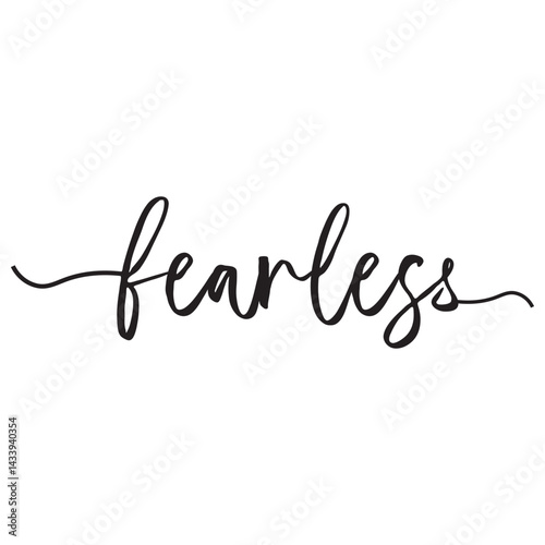 Fearless word art vector illustration