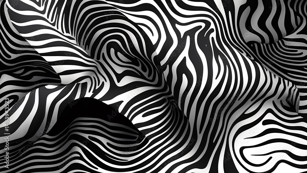 Fototapeta premium Elegant black and white zebra stripe design