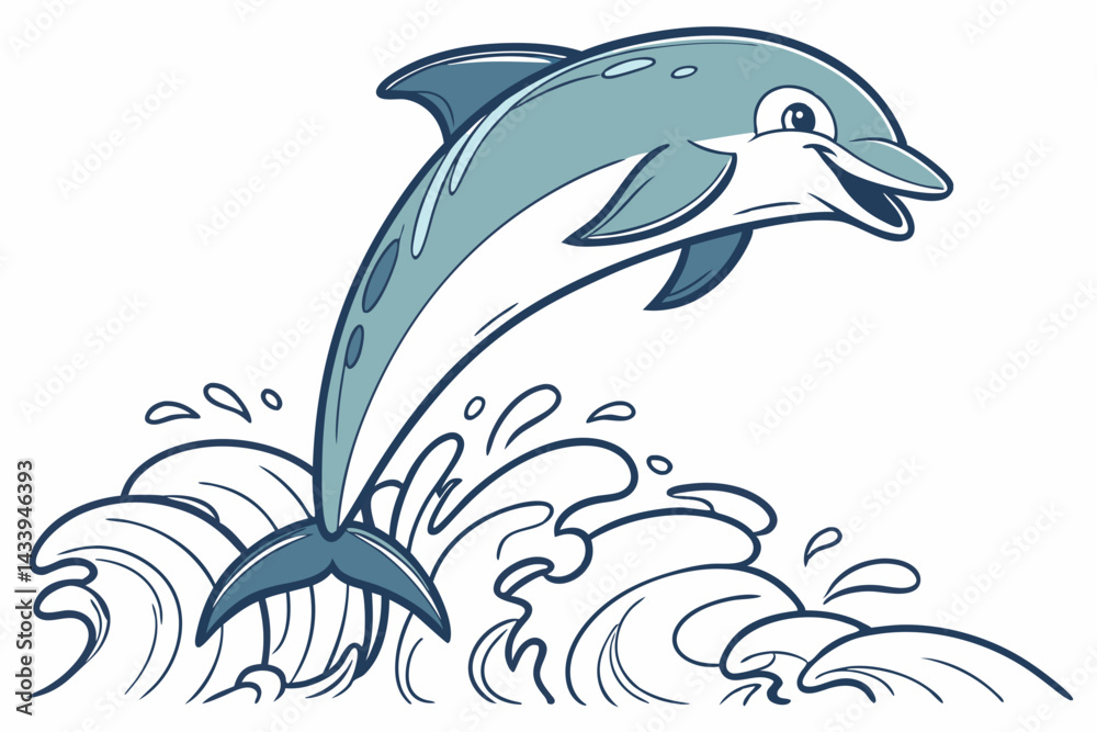 Obraz premium dolphin jumping out of water