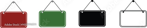 door hanger or door hanger in flat vector