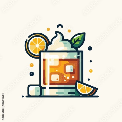 alcohol, bar, whiskey, drink, cocktail, glass, ice, beverage, cold, alcoholic, whiskey sour, sour, lemon, fruit, liquor, juice, background, bourbon, whisky, liquid, fresh, refreshing, party, orange, r
