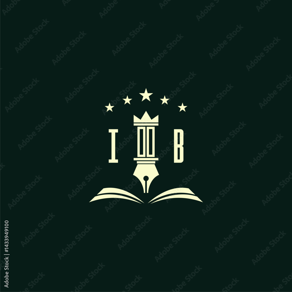 Fototapeta premium initials design modern legal attorney law firm lawyer advocate consultancy business logo vector