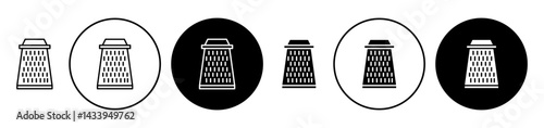Cheese grater icon solid illustration, pictogram isolated on white design element.