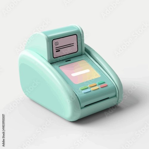 Pastel Colored POS Terminal for Transactions