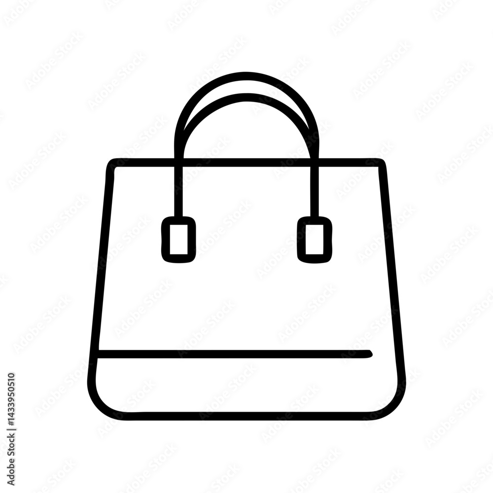 tote bags line drawn beauty fashion industry. vector art - outline icon tote bags, isolated white background tote bags line drawn beauty fashion industry. vector art - outline icon tote bags, isolated white background