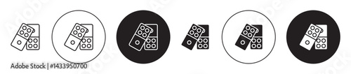 Domino icon solid illustration, pictogram isolated on white design element.