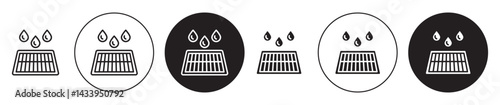 Drain icon solid illustration, pictogram isolated on white design element.