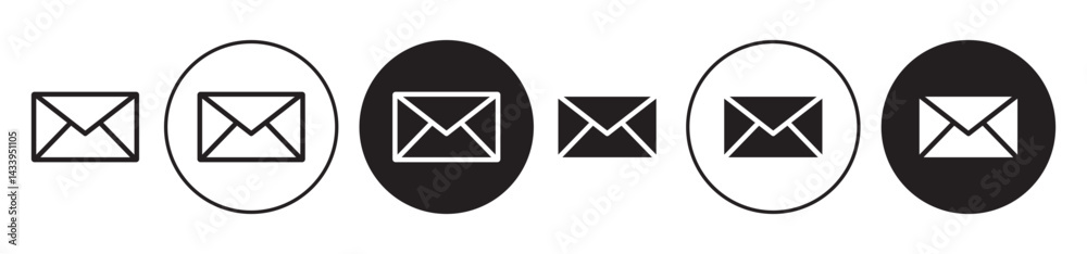 Email icon solid illustration, pictogram isolated on white design element.