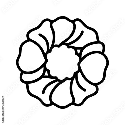 hair scrunchies line drawn beauty fashion industry. vector art - outline icon hair scrunchies, isolated white background