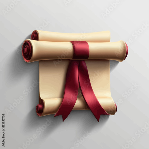 Academic Achievement Certificate with Elegant Ribbon Detail