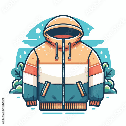 windbreaker, jacket, garment, clothing, design, sportswear, wear, fashion, illustration, sport, hoodie, hood, male, sweatshirt, zipper, apparel, white, coat, jersey, style, pocket, fabric, unisex, cas