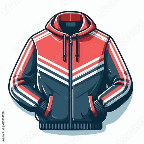 windbreaker, jacket, garment, clothing, design, sportswear, wear, fashion, illustration, sport, hoodie, hood, male, sweatshirt, zipper, apparel, white, coat, jersey, style, pocket, fabric, unisex, cas