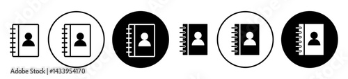 Phone book icon solid illustration, pictogram isolated on white design element.