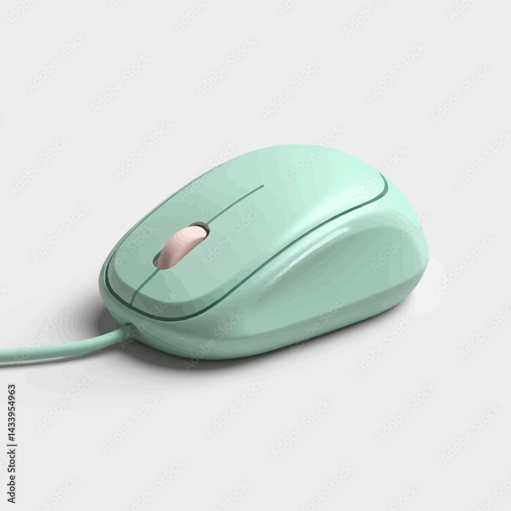 Modern pastel computer mouse symbolizing technology and ergonomic design. Modern pastel computer mouse symbolizing technology and ergonomic design.