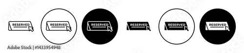 Reserved icon solid illustration, pictogram isolated on white design element.