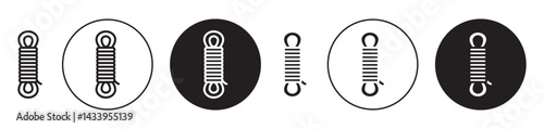 Rope icon solid illustration, pictogram isolated on white design element.