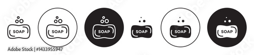 Soap icon solid illustration, pictogram isolated on white design element.