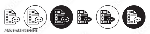Survey icon solid illustration, pictogram isolated on white design element.