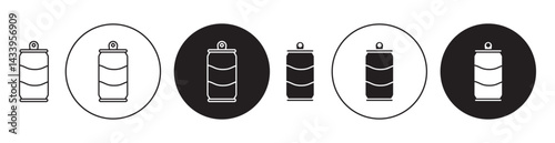 Tin can icon solid illustration, pictogram isolated on white design element.
