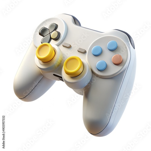3D Game Controller Icon for Gaming - Modern Minimalist Design