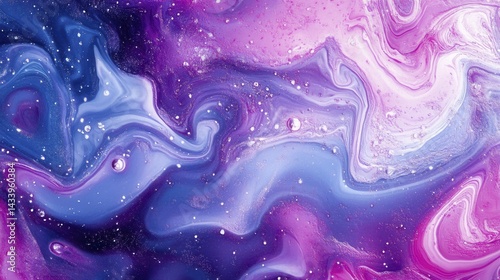 Colorful Abstract Snowy Background with Swirling Paint Texture. Generative AI