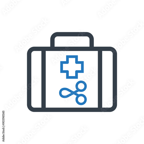 First kit bag icon, Medical bag icon