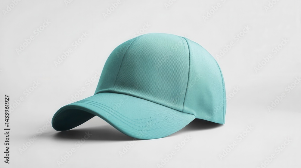 Teal Cap Mockup for Design Projects. Generative AI