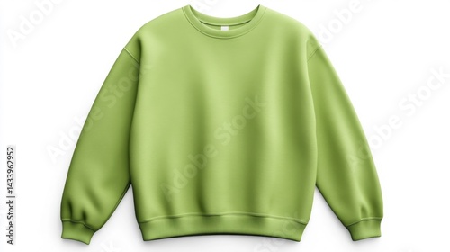 Obraz na płótnie Green sweatshirt on a white background. Generative AI w salonie