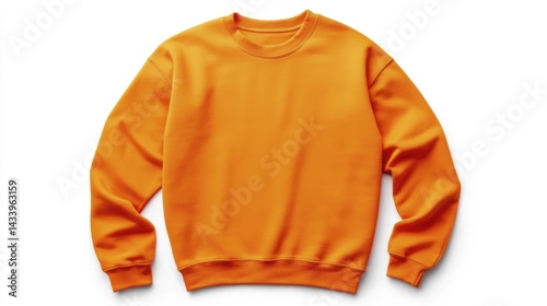 Obraz na płótnie Orange sweatshirt mockup isolated on white background. Generative AI w salonie