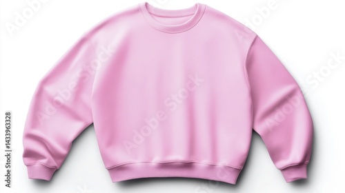 Obraz na płótnie Pink sweatshirt mockup isolated on white background. Generative AI w salonie