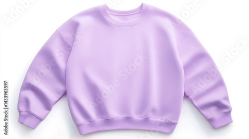 Obraz na płótnie Lavender sweatshirt mockup isolated on white background. Generative AI w salonie