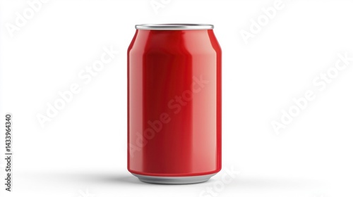 Obraz na płótnie Red soda can isolated on white background. Generative AI w salonie