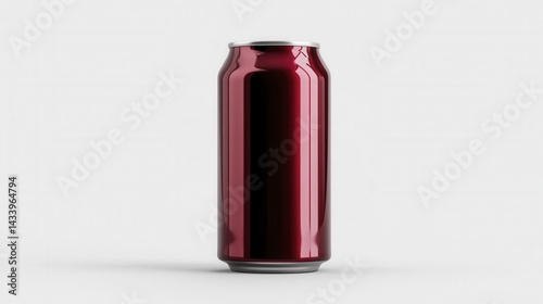 Obraz na płótnie Maroon can mockup isolated on white background template. Generative AI w salonie