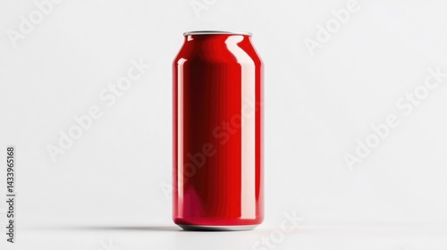 Obraz na płótnie Red energy drink mockup isolated on white background. Generative AI w salonie