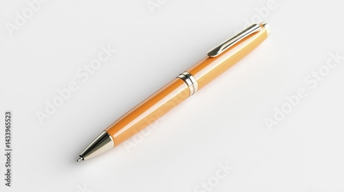Apricot pen mockup isolated on white background. Generative AI