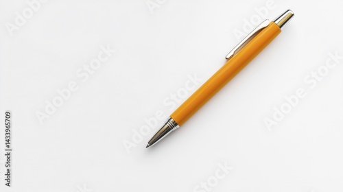 Obraz na płótnie Burnt Orange Pen Mockup Isolated on White Background. Generative AI w salonie