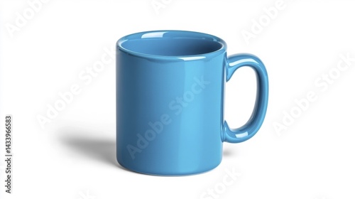 Obraz na płótnie Sapphire Mug Mockup on Isolated White Background. Generative AI w salonie