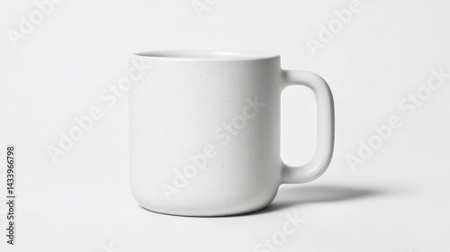 Obraz na płótnie White mug mockup on a simple white background. Generative AI w salonie