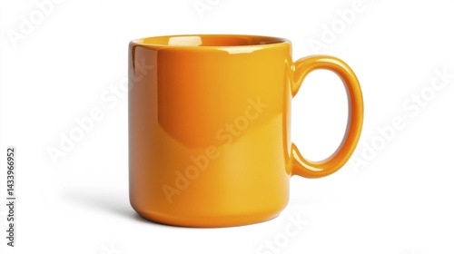 Obraz na płótnie Tangerine mug mockup isolated on white background. Generative AI w salonie