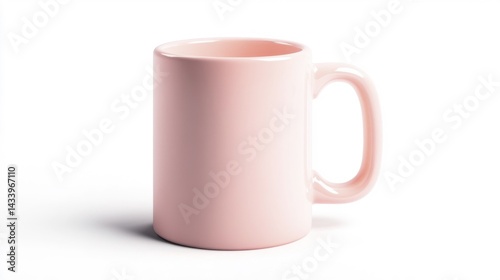Obraz na płótnie Blush Pink Ceramic Mug Mockup. Generative AI w salonie