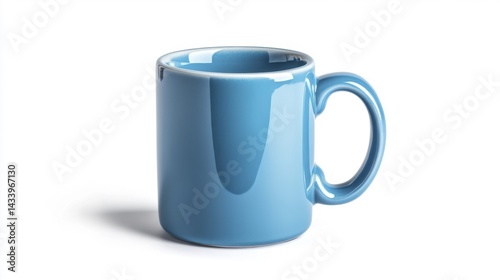 Obraz na płótnie Ice Blue Mug Mockup on White Background. Generative AI w salonie