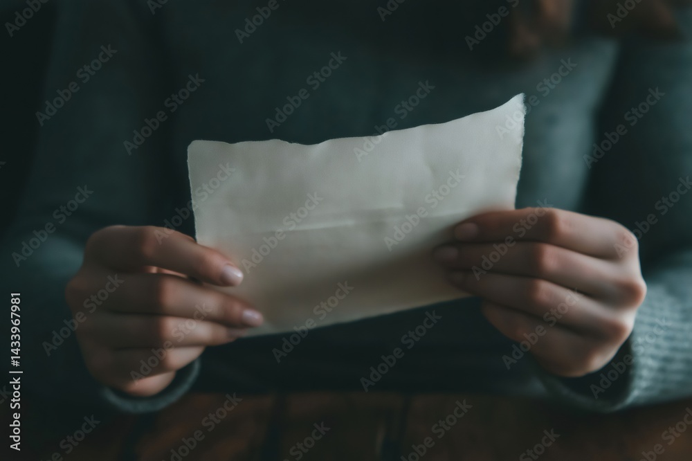 Woman holding a torn letter, expressing deep frustration and sadness while grappling with the weight of bad news and emotional turmoil
