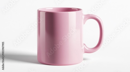 Obraz na płótnie Champagne pink mug mockup isolated on white background. Generative AI w salonie