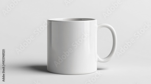 Obraz na płótnie White mug mockup isolated on white background. Generative AI w salonie