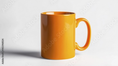 Obraz na płótnie Orange Mug Mockup Isolated on White Background. Generative AI w salonie