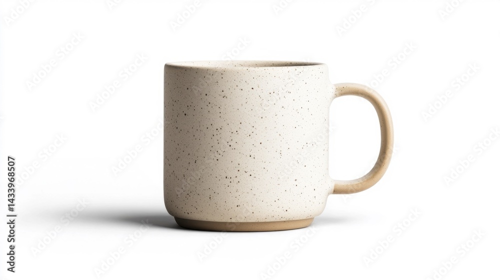 Sand mug mockup isolated on white background. Generative AI