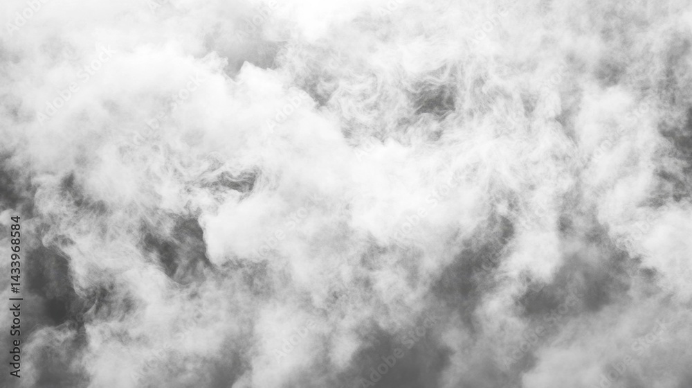 White smoke or mist swirling in a dark atmosphere. Generative AI