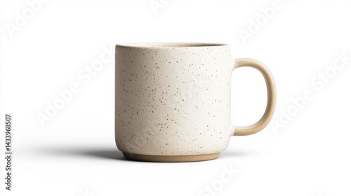 Obraz na płótnie Sand mug mockup isolated on white background. Generative AI w salonie