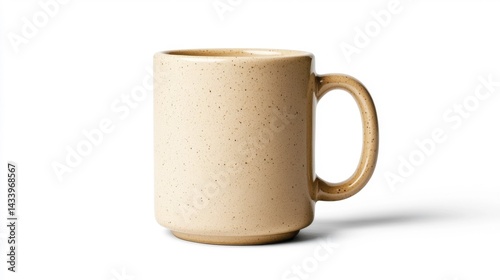 Sand mug mockup isolated on white background. Generative AI